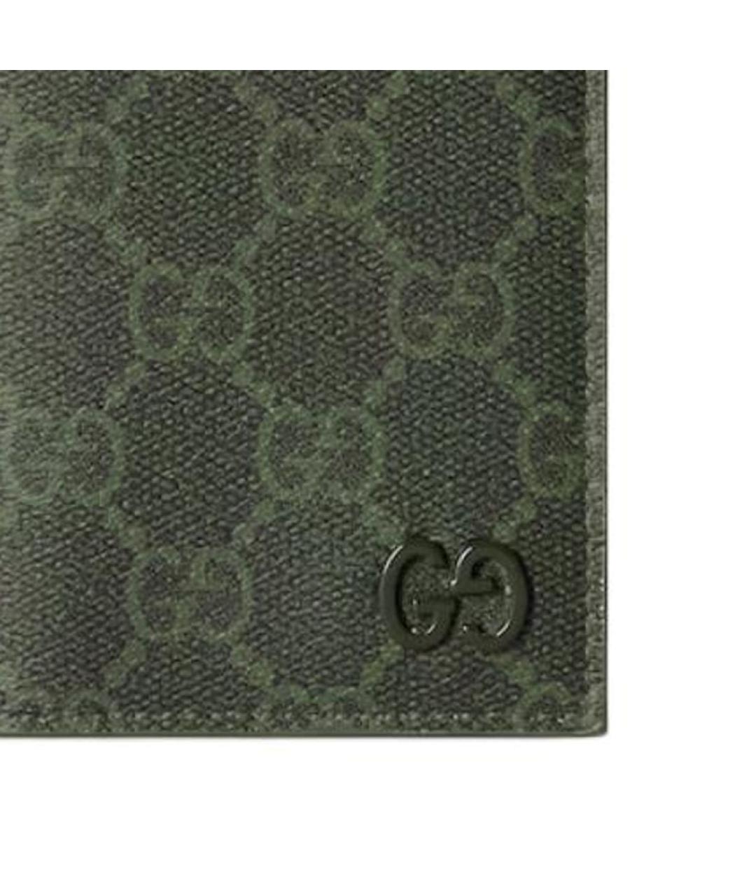 GUCCI Зеленый кожаный кардхолдер, фото 5