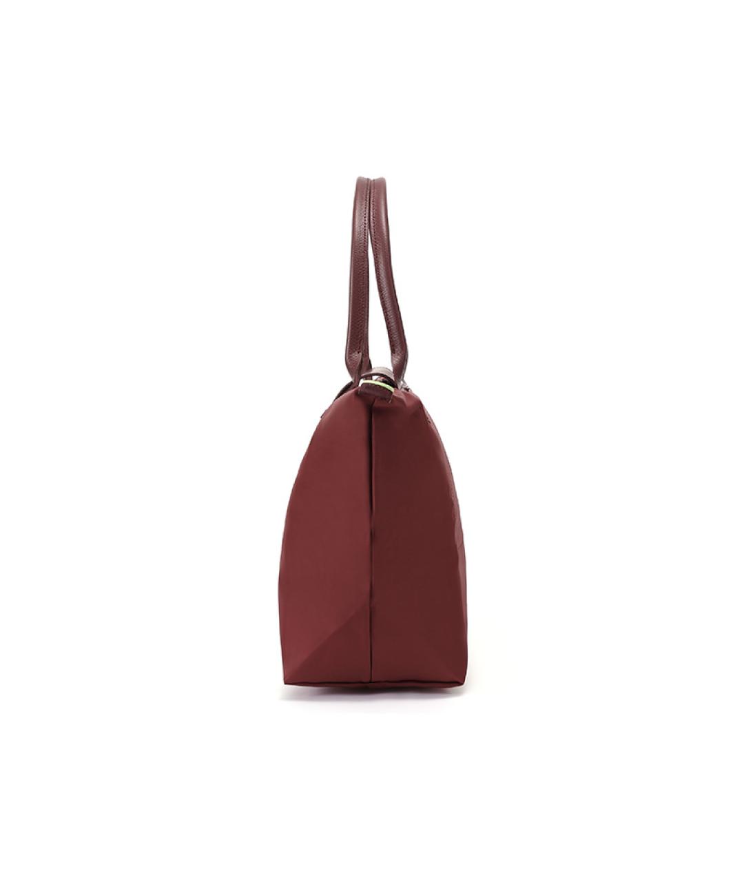 LONGCHAMP Бордовая тканевая сумка через плечо, фото 4