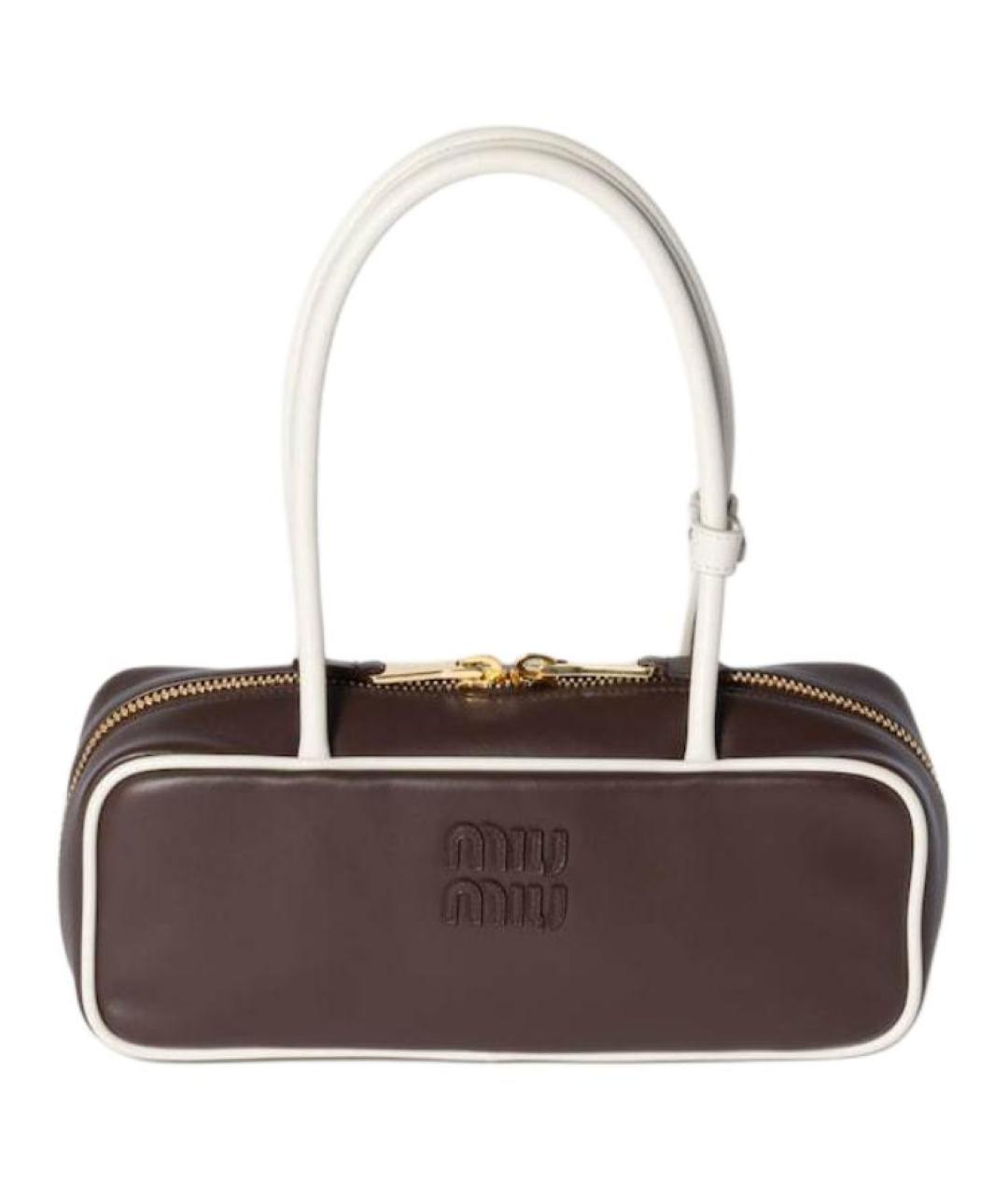MIU MIU Коричневая сумка с короткими ручками, фото 1
