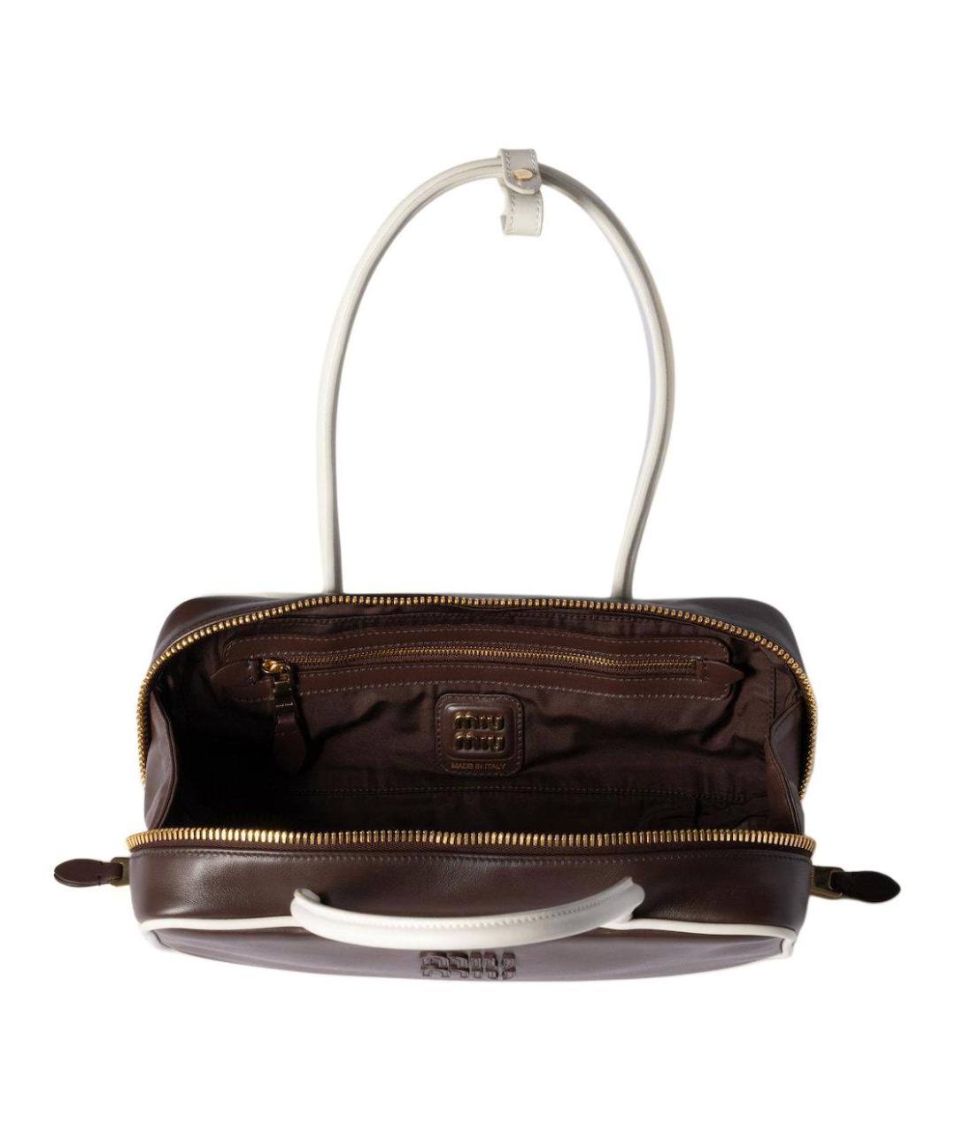 MIU MIU Коричневая сумка с короткими ручками, фото 4