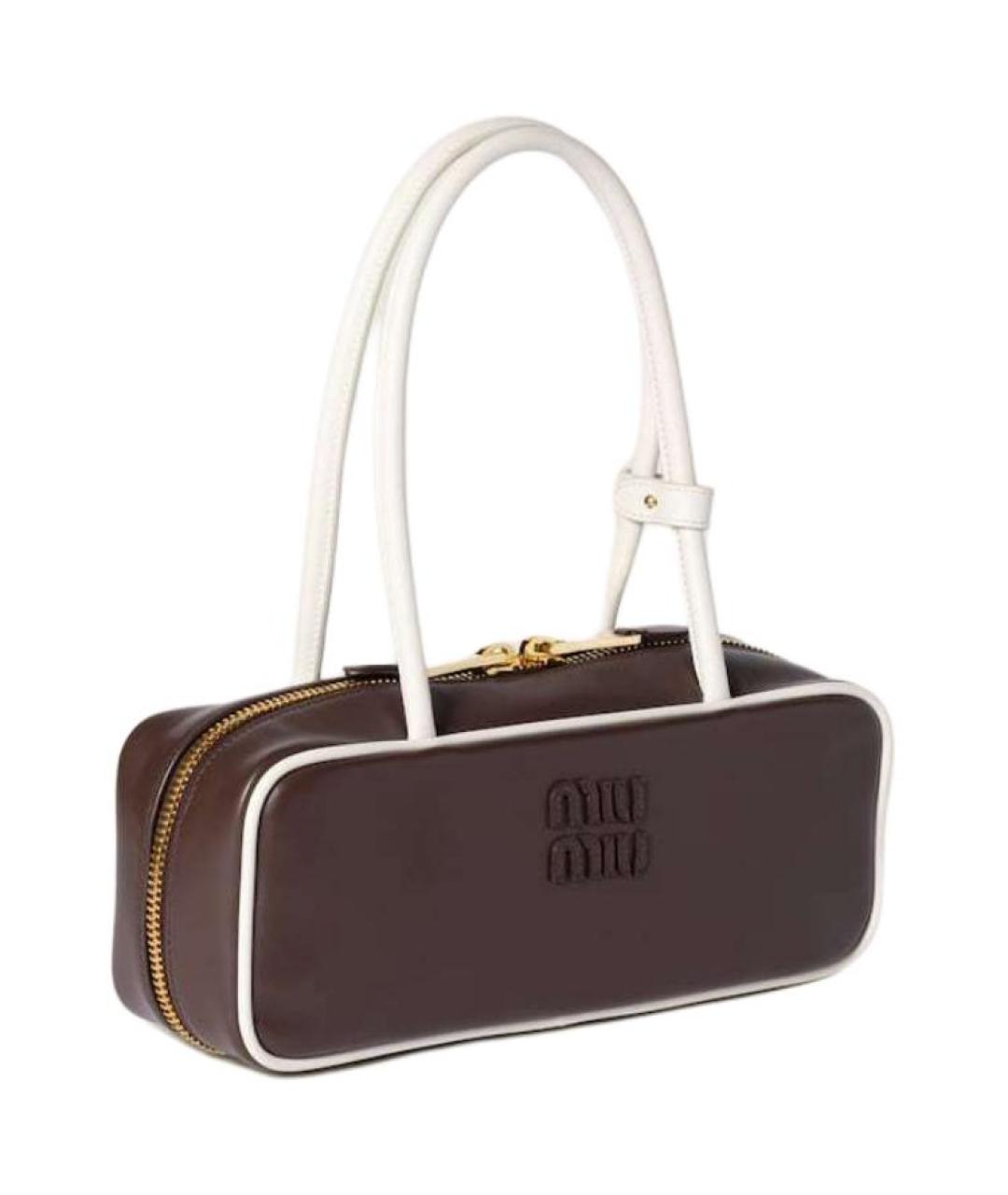 MIU MIU Коричневая сумка с короткими ручками, фото 2