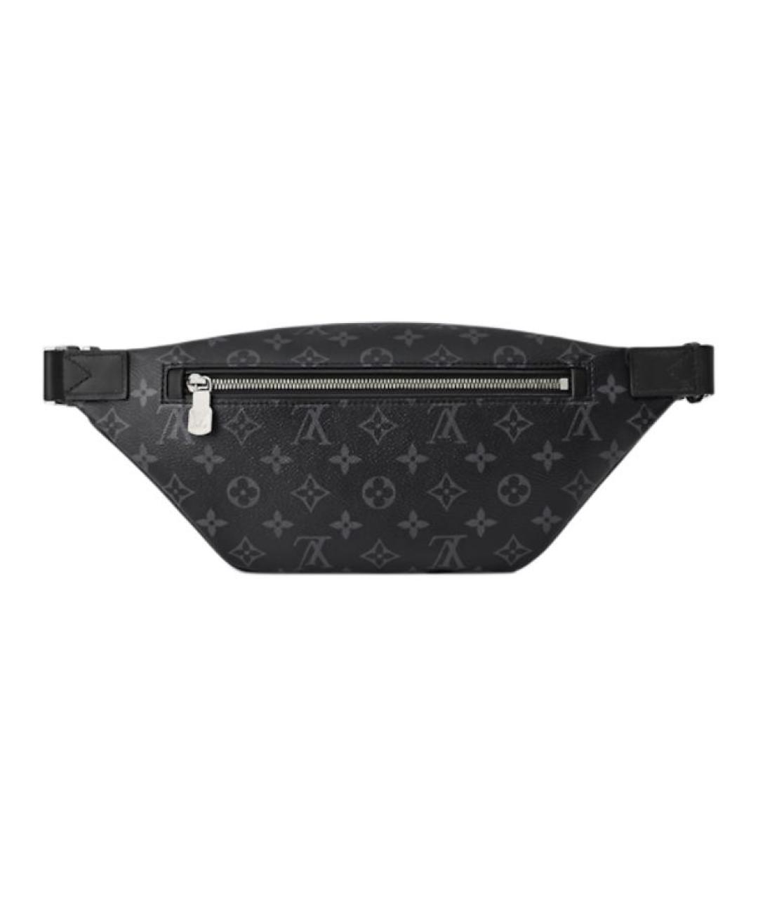 LOUIS VUITTON Черная кожаная поясная сумка, фото 4