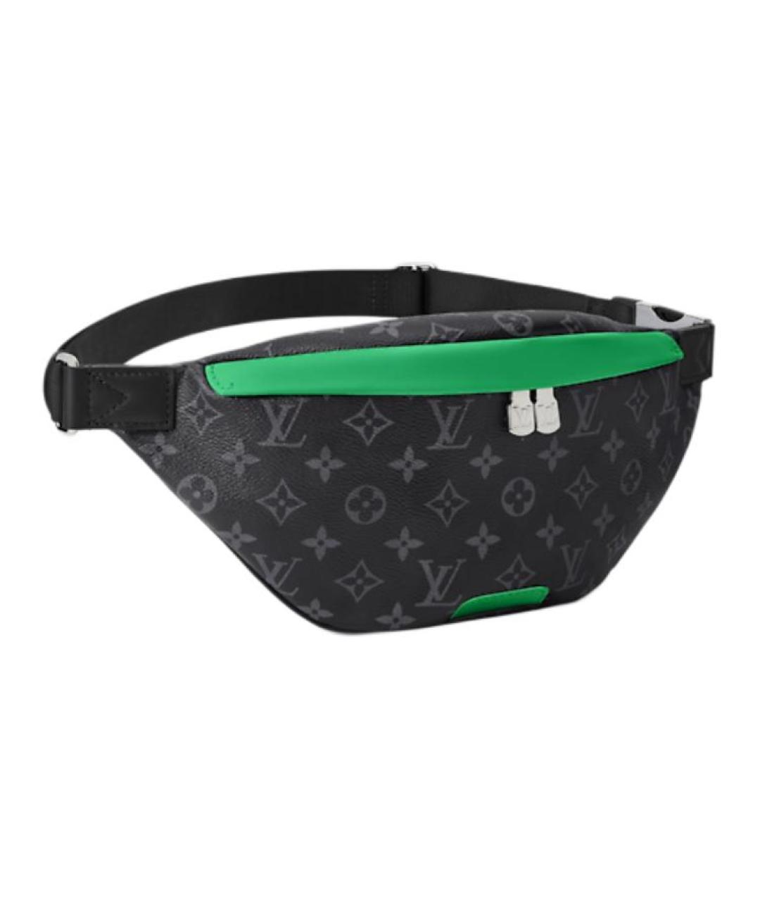 LOUIS VUITTON Черная кожаная поясная сумка, фото 3