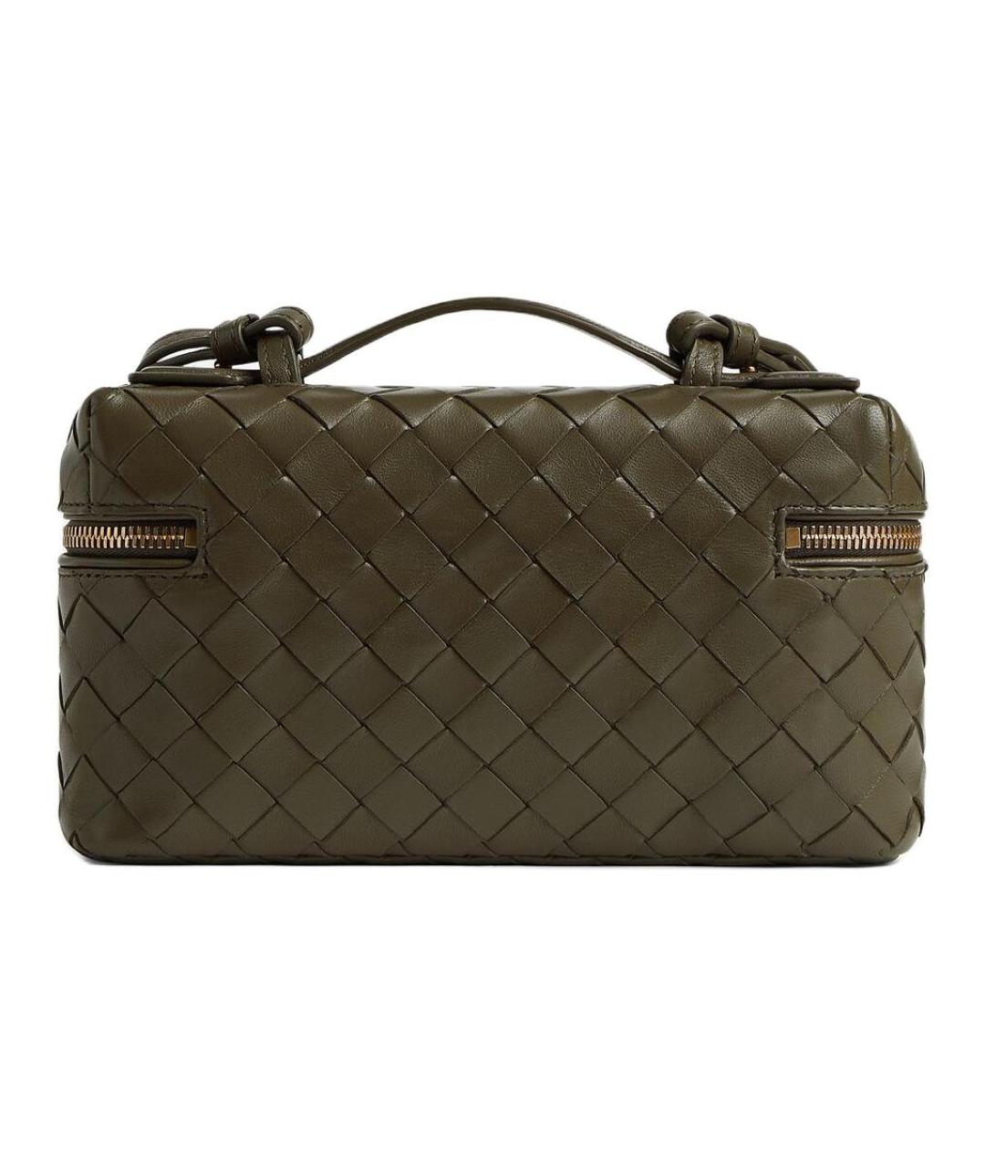 BOTTEGA VENETA Хаки кожаная сумка через плечо, фото 2
