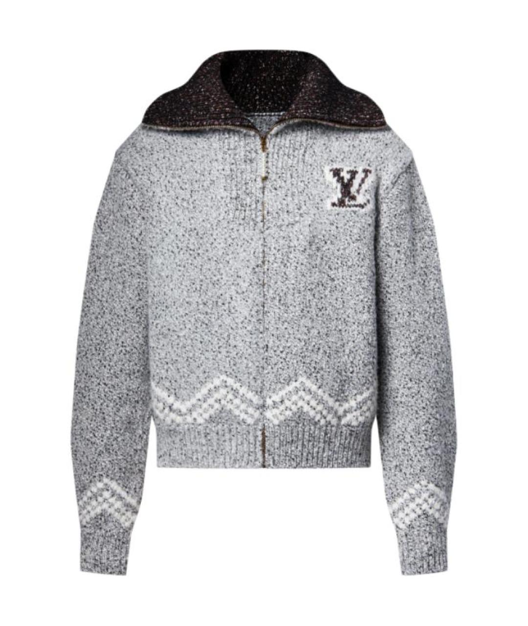 LOUIS VUITTON Серый хлопковый джемпер / свитер, фото 1