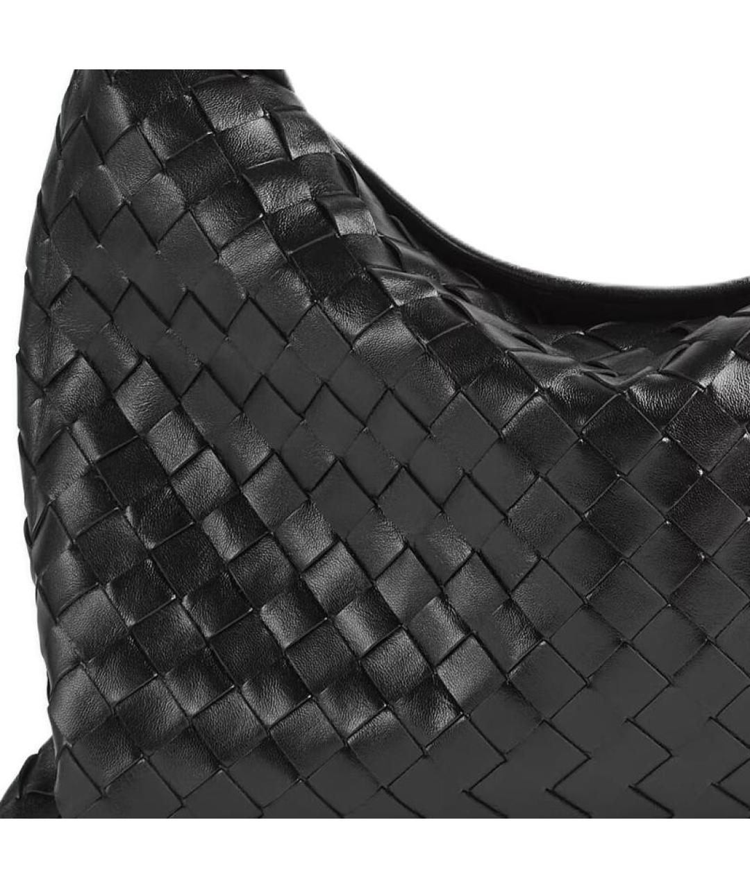 BOTTEGA VENETA Черная кожаная сумка через плечо, фото 4