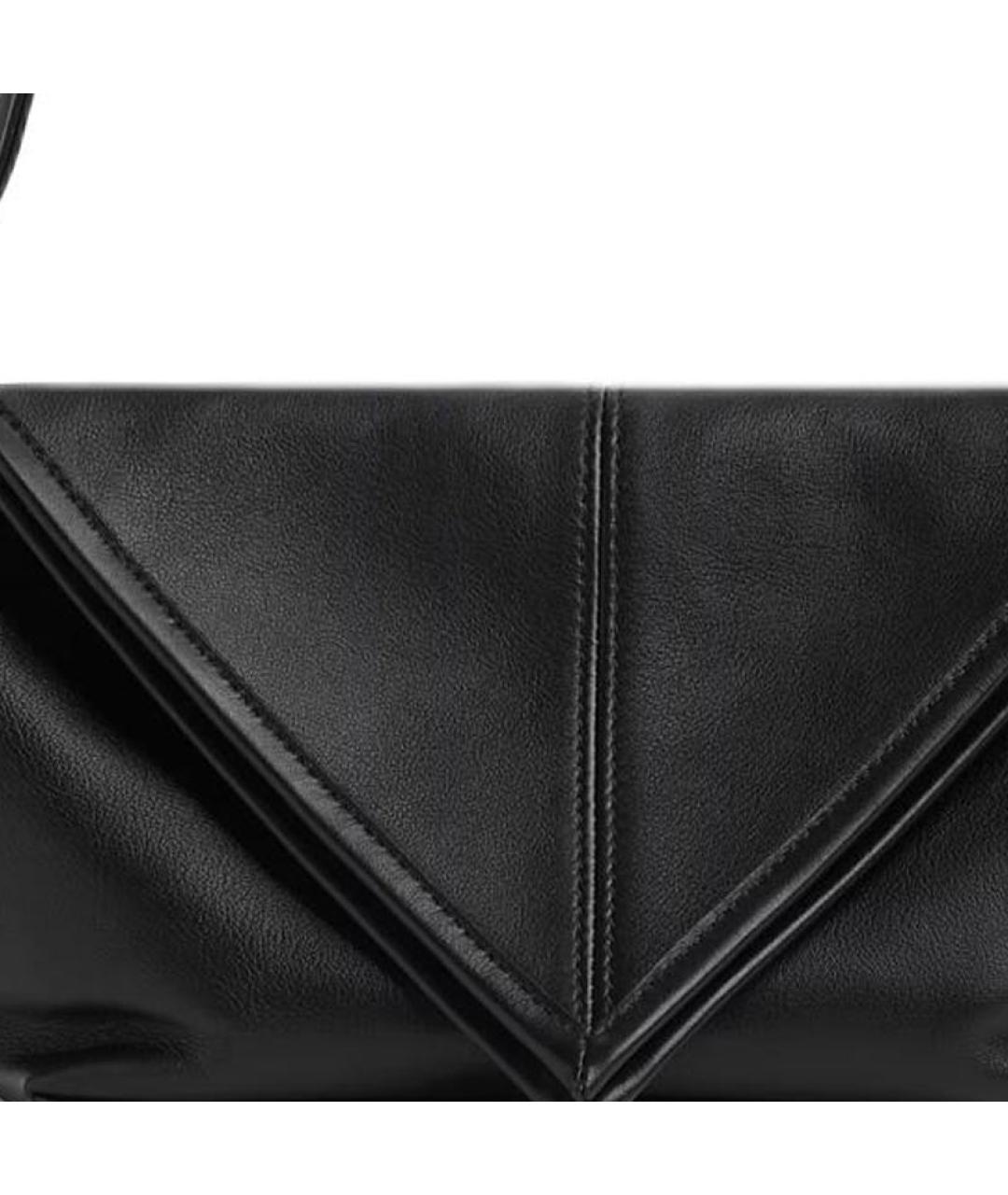 BOTTEGA VENETA Черная кожаная сумка через плечо, фото 6