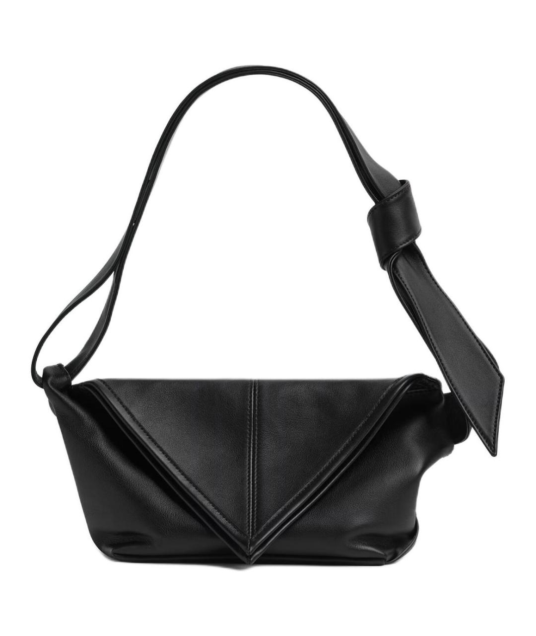 BOTTEGA VENETA Черная кожаная сумка через плечо, фото 1