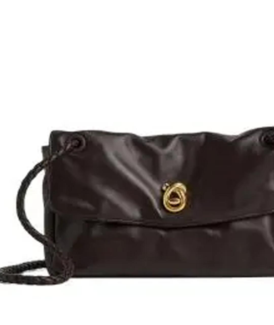 BOTTEGA VENETA Коричневая кожаная сумка через плечо, фото 5