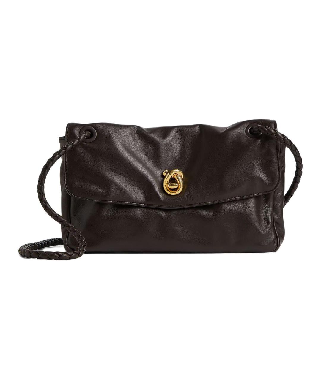 BOTTEGA VENETA Коричневая кожаная сумка через плечо, фото 1