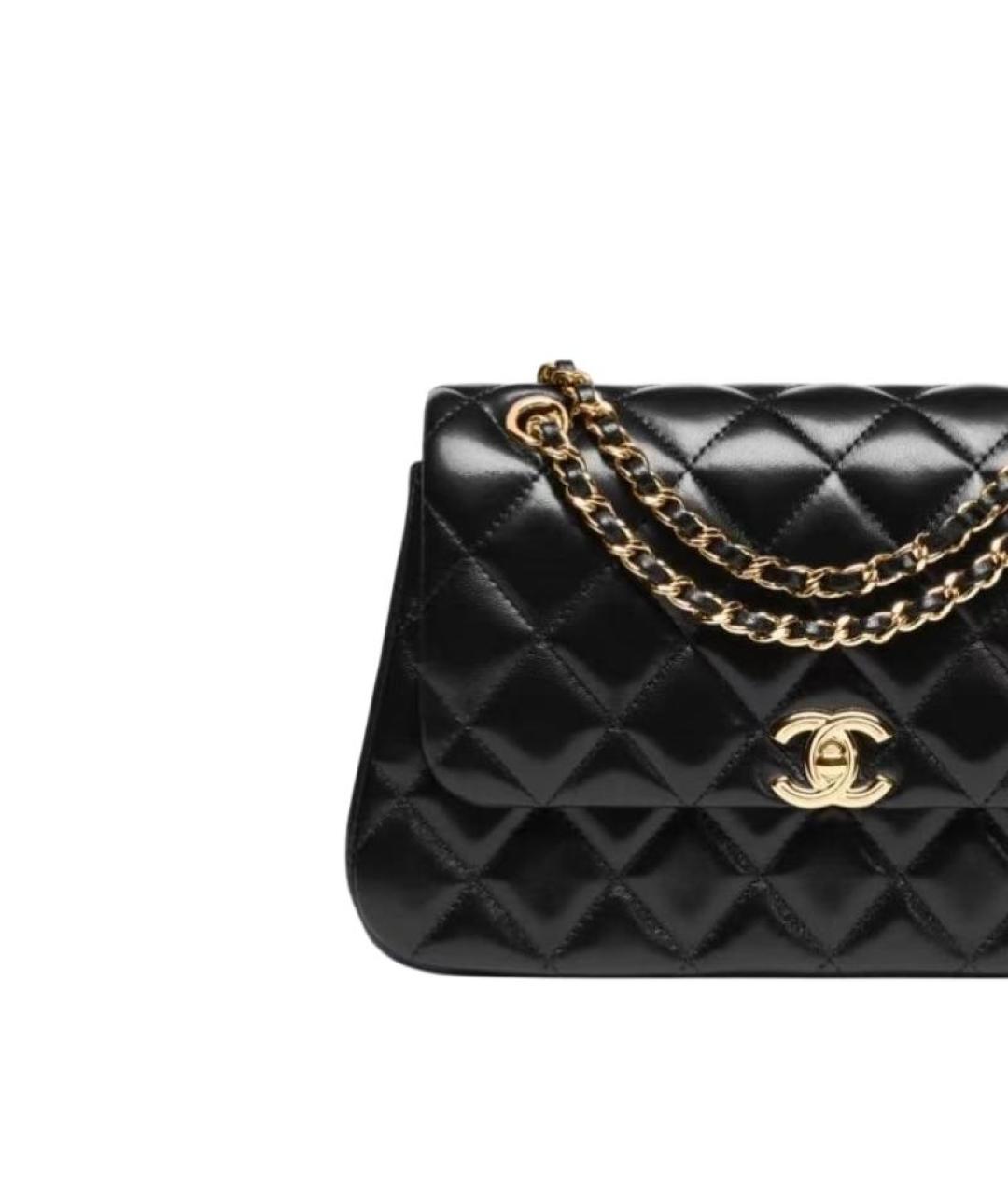 CHANEL Черная кожаная сумка через плечо, фото 3