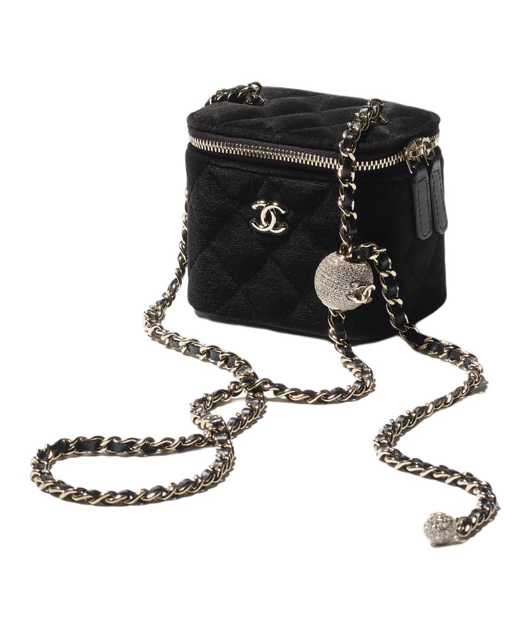 CHANEL Черная тканевая сумка через плечо, фото 2