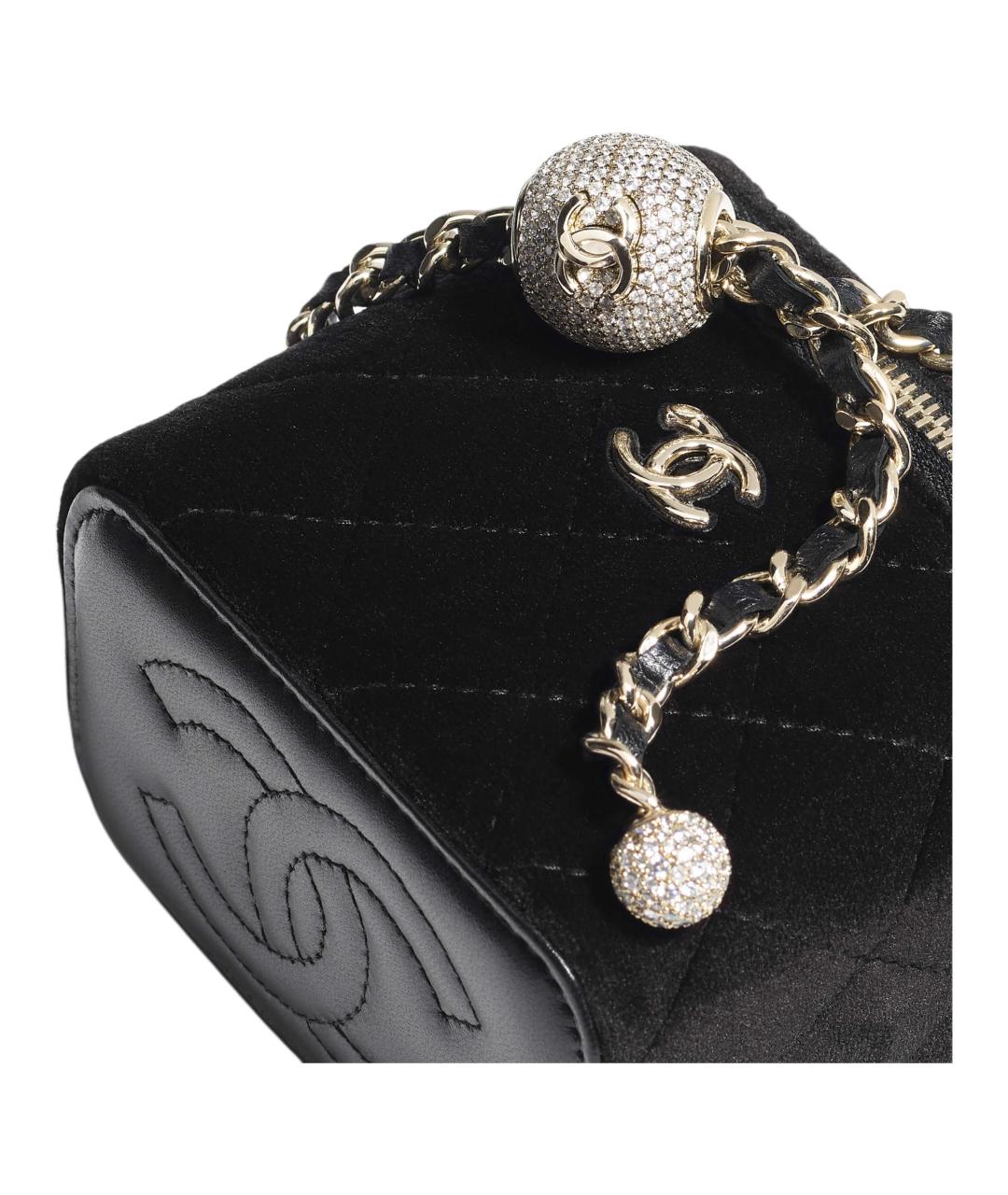 CHANEL Черная тканевая сумка через плечо, фото 5