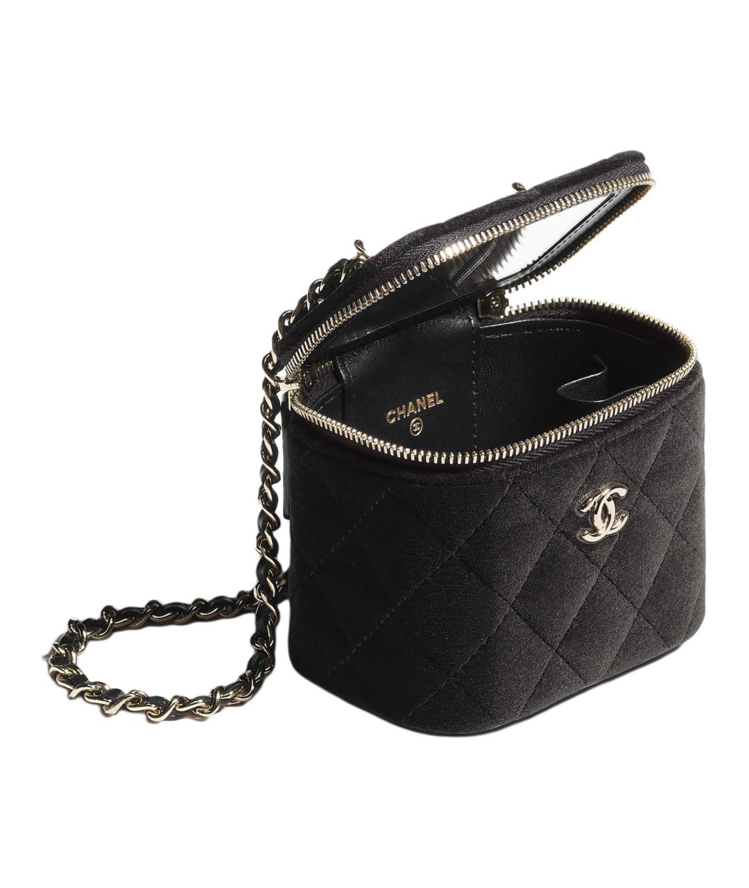 CHANEL Черная тканевая сумка через плечо, фото 3