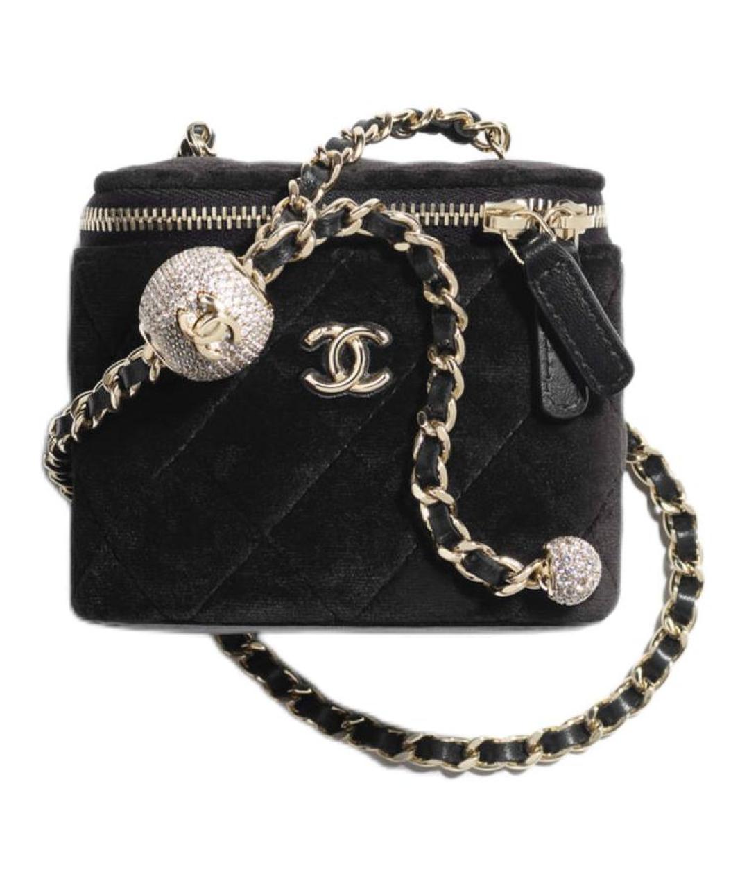 CHANEL Черная тканевая сумка через плечо, фото 1