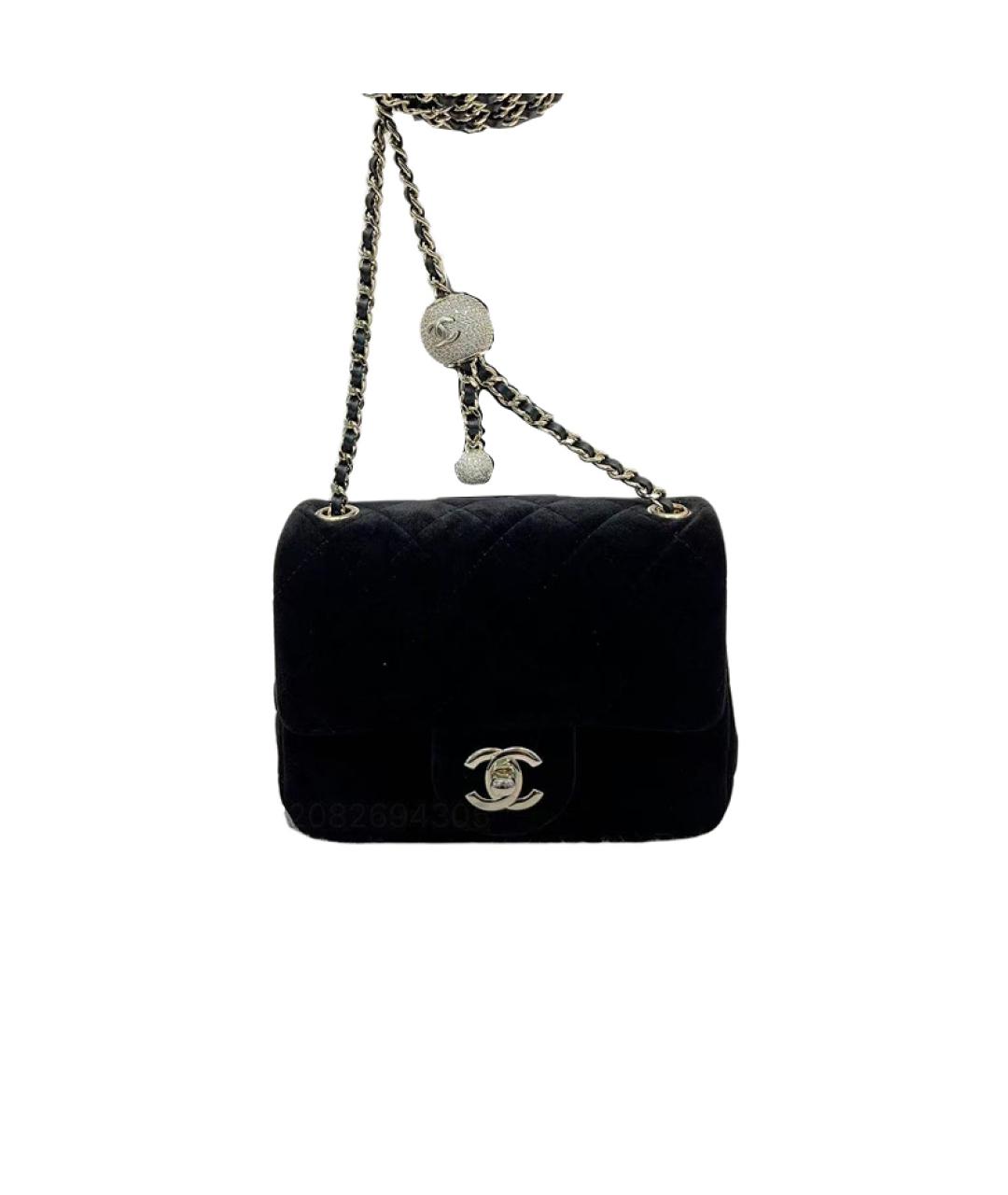 CHANEL Черная тканевая сумка через плечо, фото 1