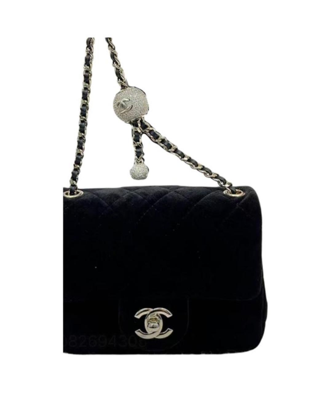 CHANEL Черная тканевая сумка через плечо, фото 2