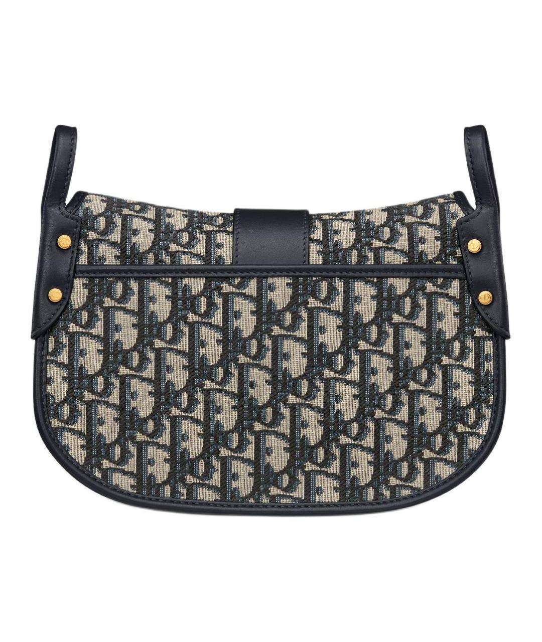 CHRISTIAN DIOR Синяя хлопковая сумка через плечо, фото 3