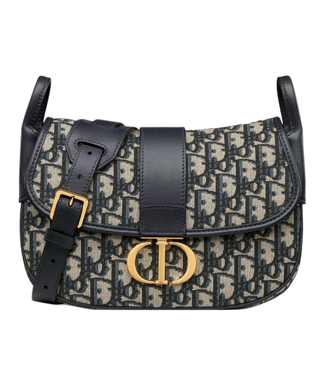 CHRISTIAN DIOR Синяя хлопковая сумка через плечо, фото 1