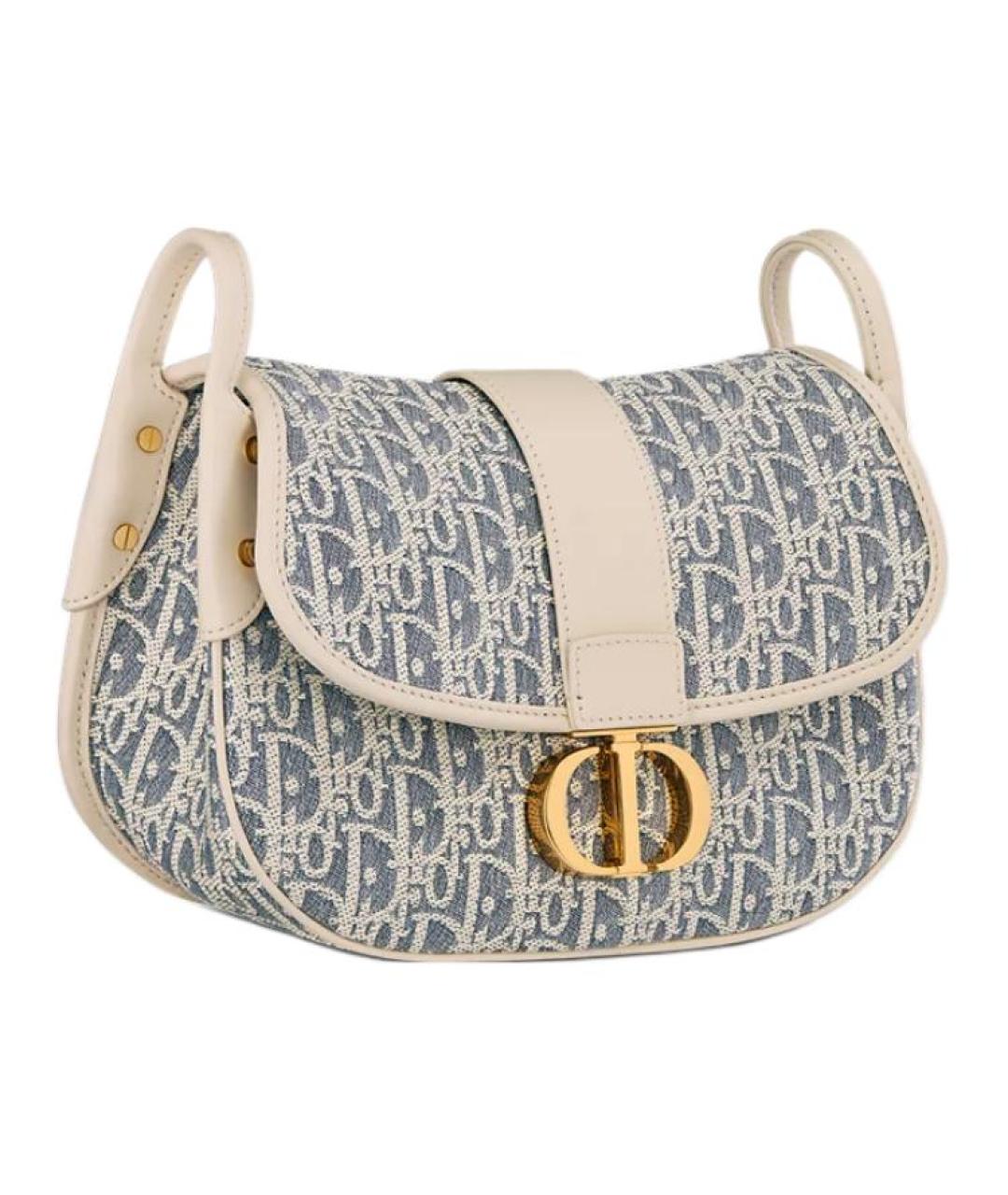 CHRISTIAN DIOR Синяя хлопковая сумка через плечо, фото 2
