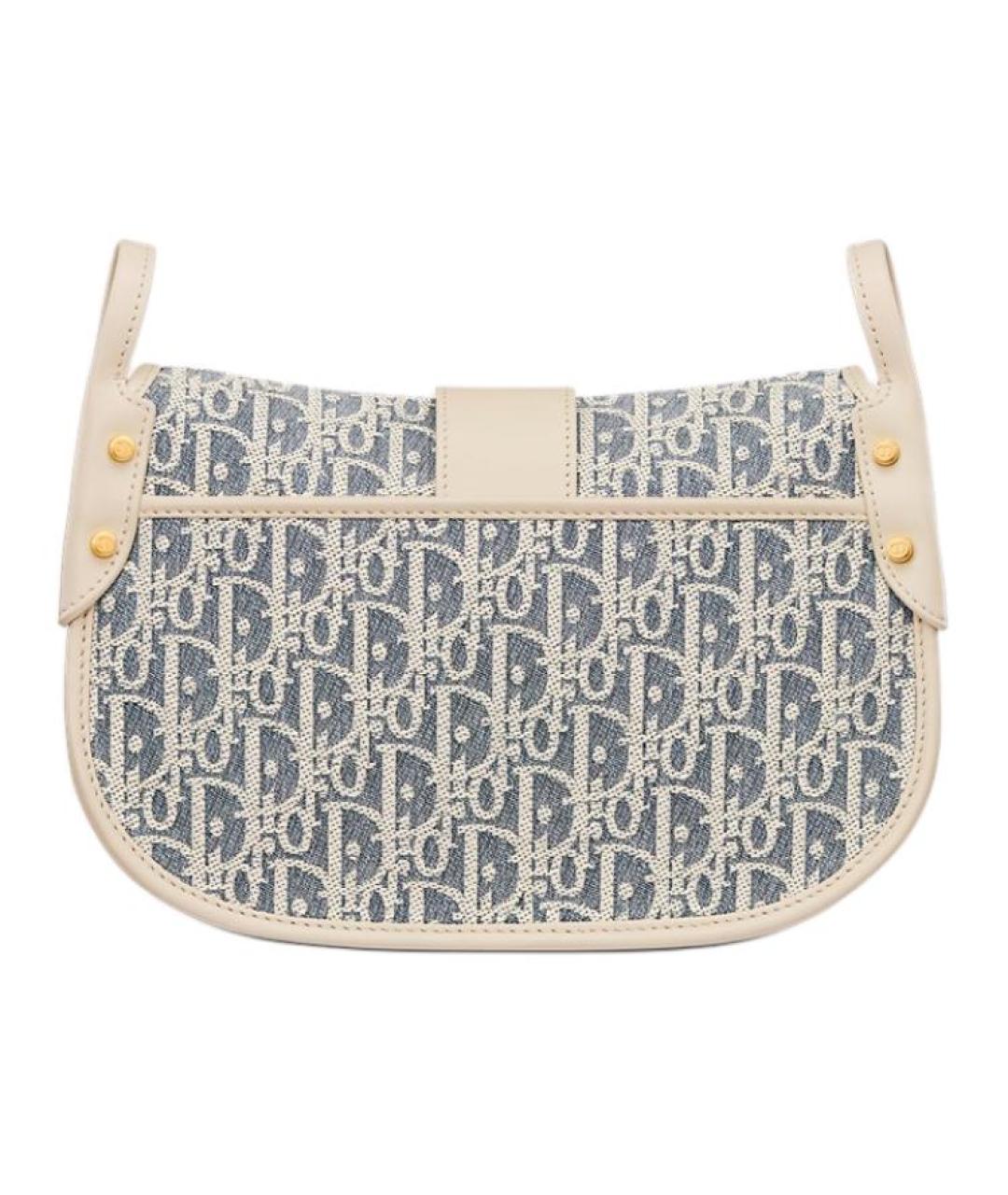 CHRISTIAN DIOR Синяя хлопковая сумка через плечо, фото 3