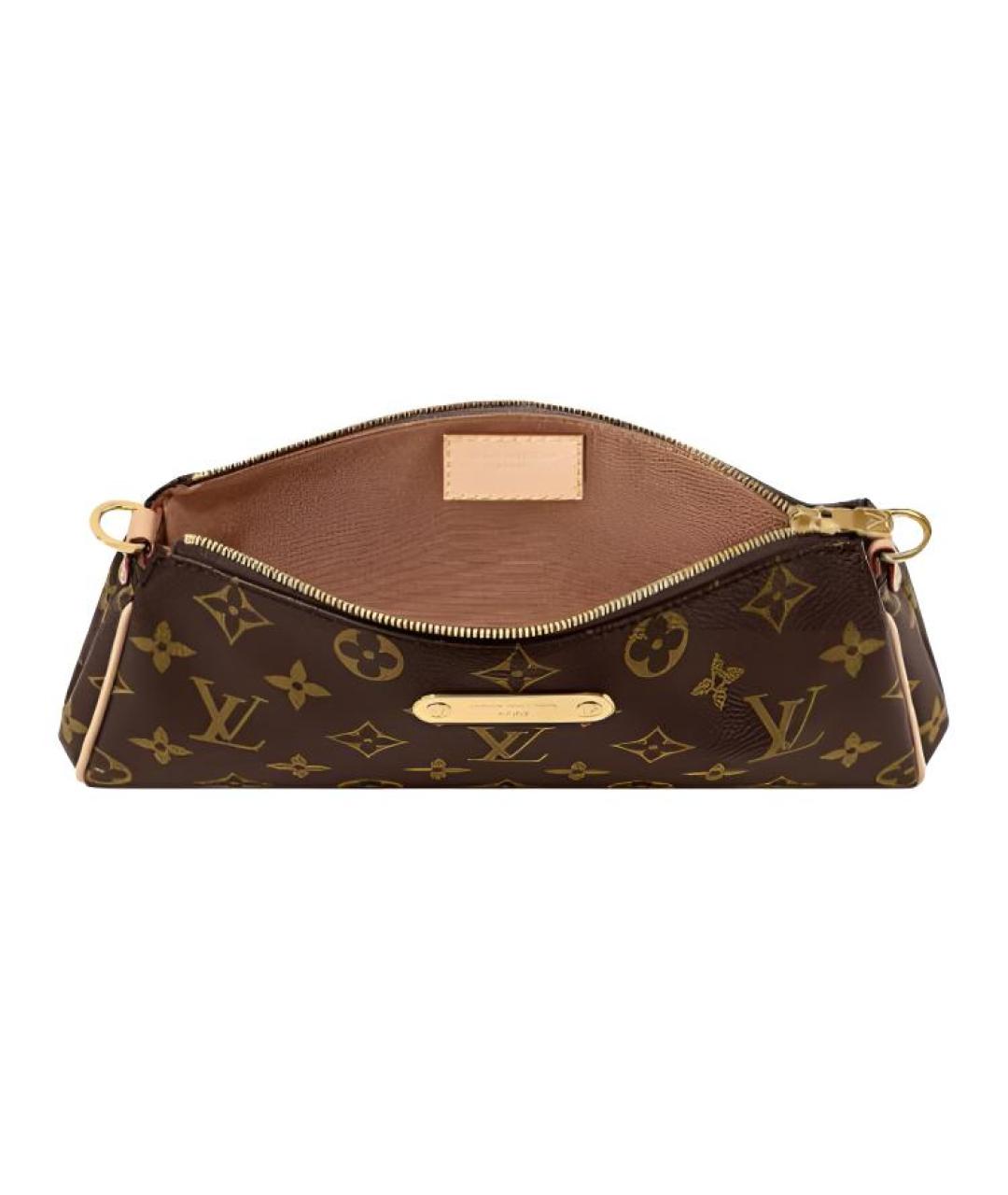 LOUIS VUITTON Коричневая кожаная сумка через плечо, фото 4