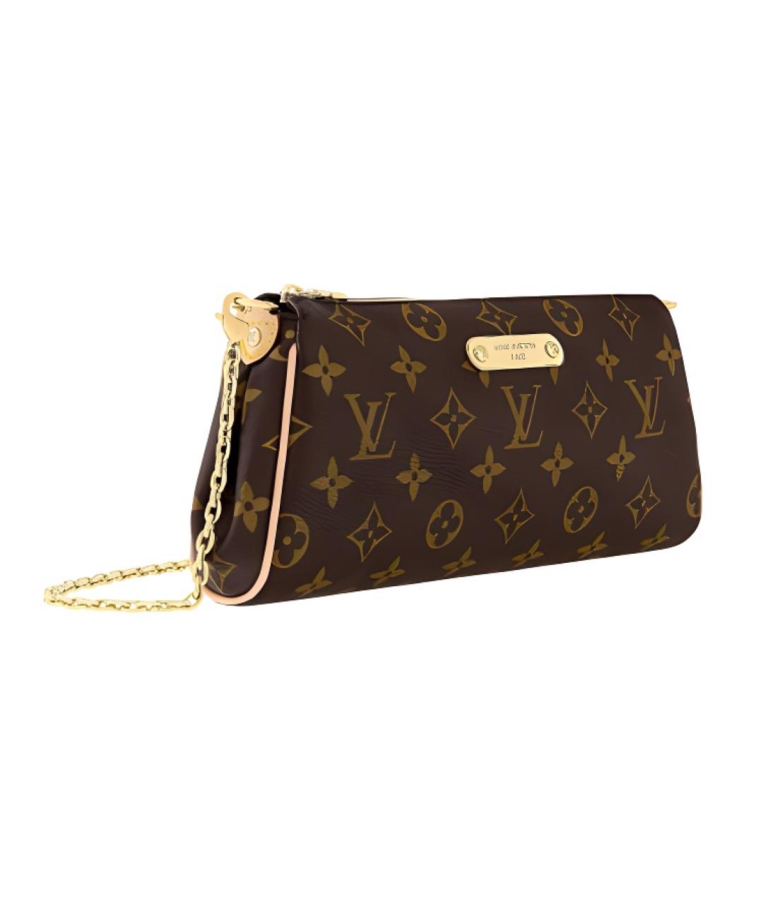 LOUIS VUITTON Коричневая кожаная сумка через плечо, фото 2