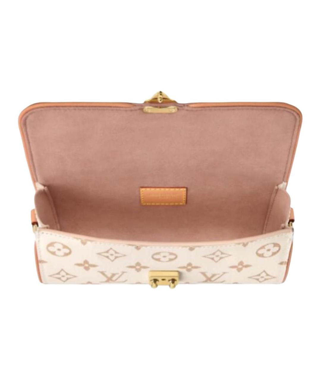 LOUIS VUITTON Бежевая кожаная сумка через плечо, фото 2