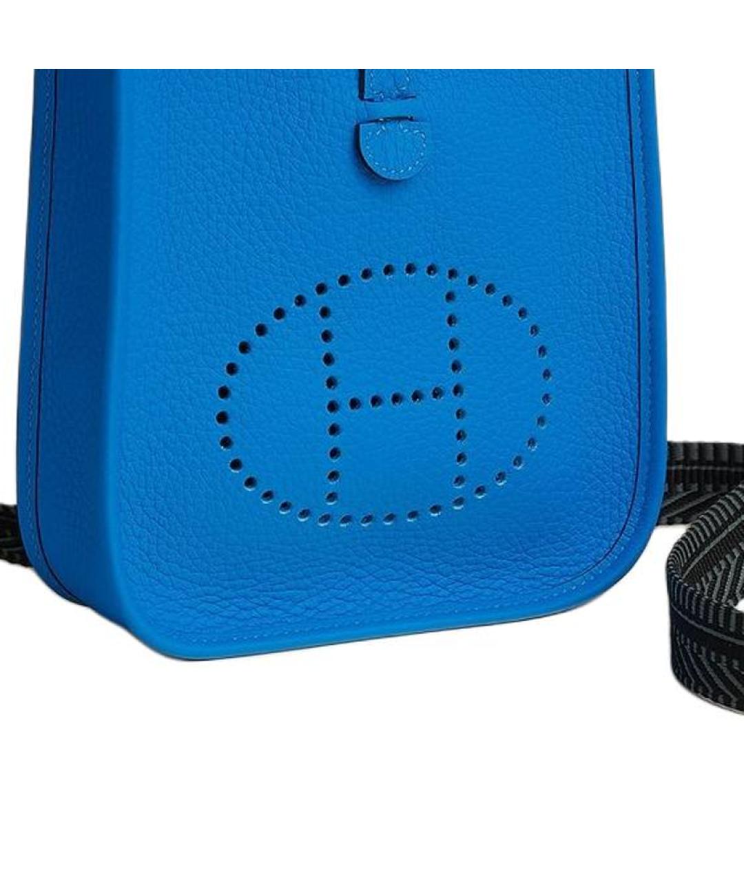 HERMES Синяя кожаная сумка через плечо, фото 4