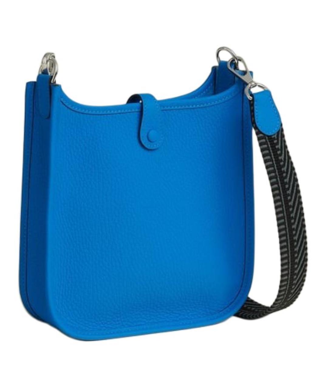 HERMES Синяя кожаная сумка через плечо, фото 2