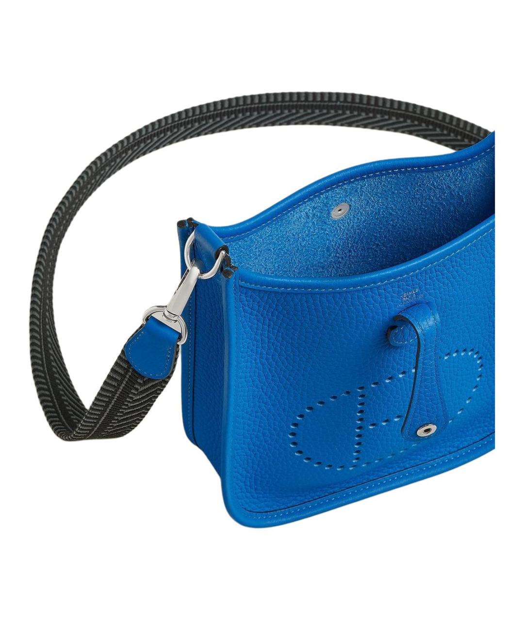 HERMES Синяя кожаная сумка через плечо, фото 3