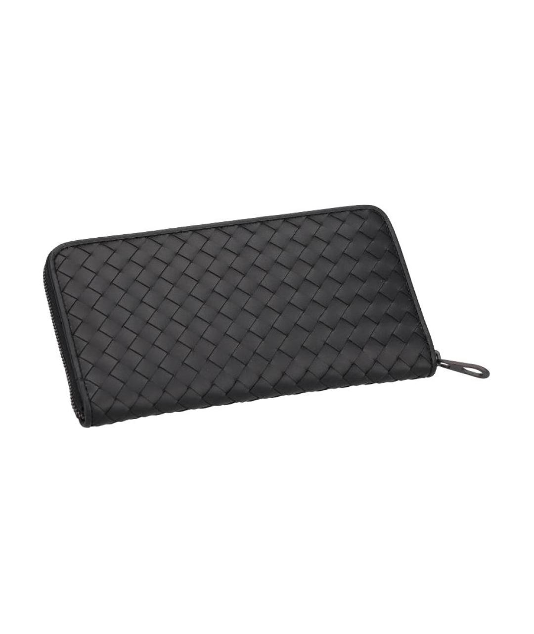 BOTTEGA VENETA Черный кожаный кошелек, фото 2
