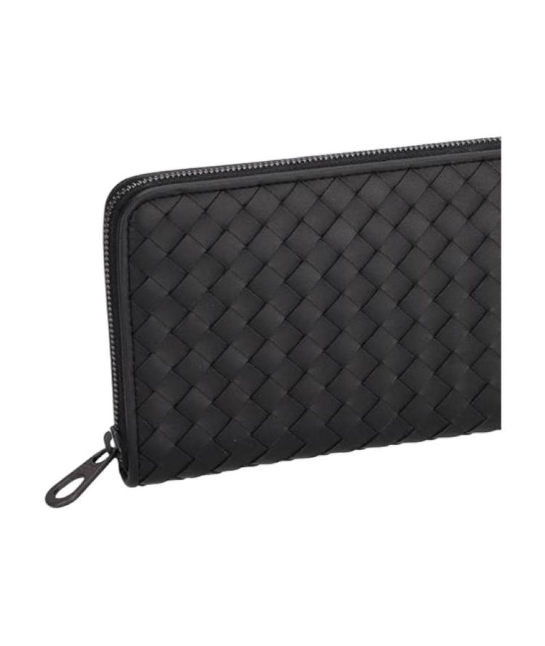 BOTTEGA VENETA Черный кожаный кошелек, фото 5