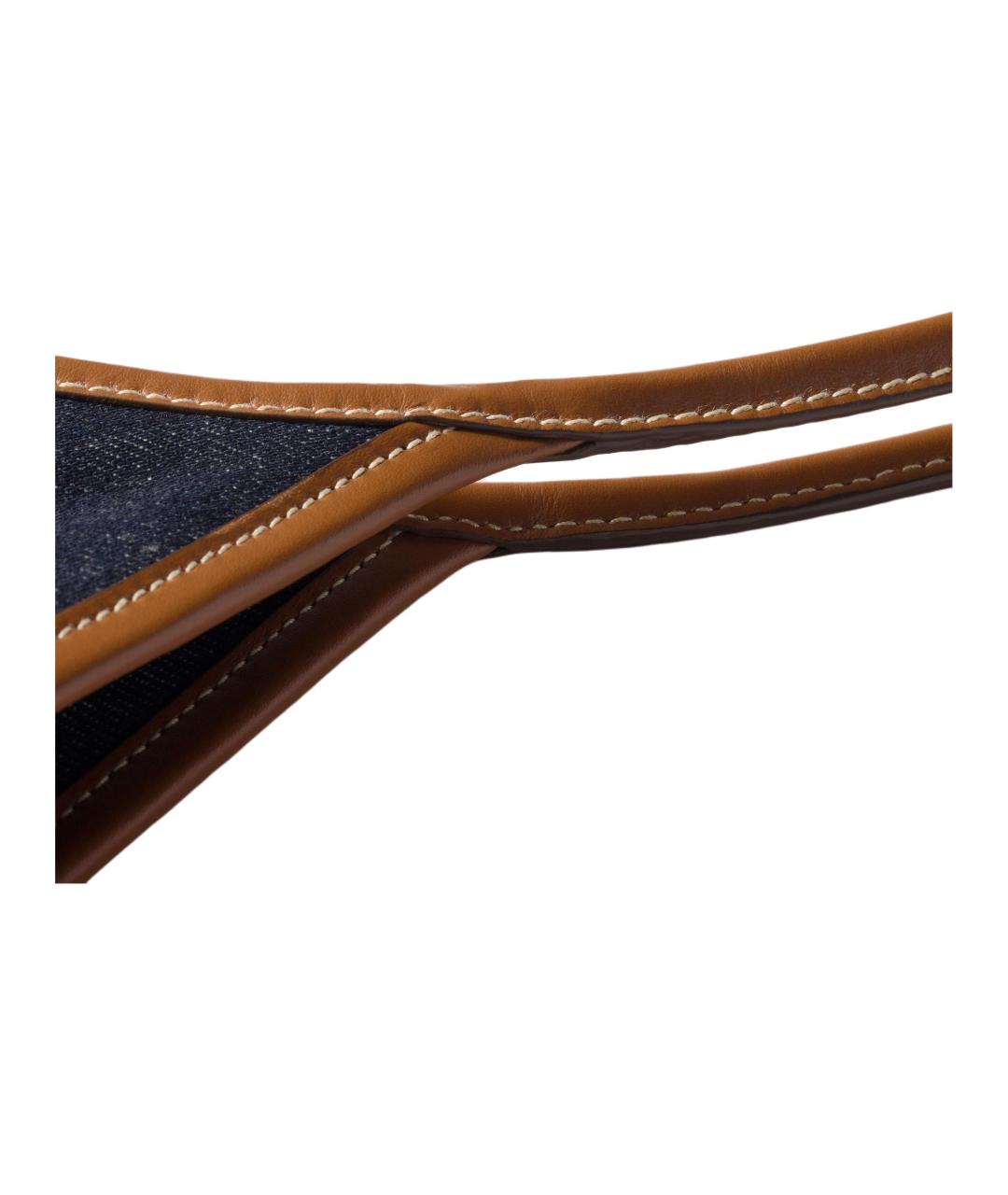 MIU MIU Синяя хлопковая сумка через плечо, фото 5