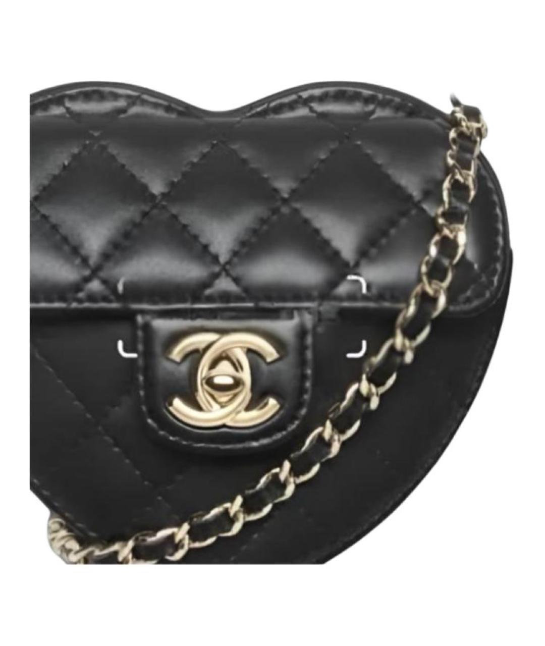 CHANEL Черная кожаная сумка через плечо, фото 4