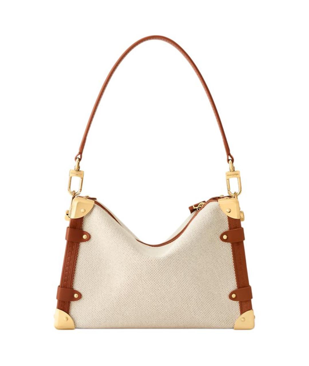 LOUIS VUITTON Бежевая хлопковая сумка через плечо, фото 3