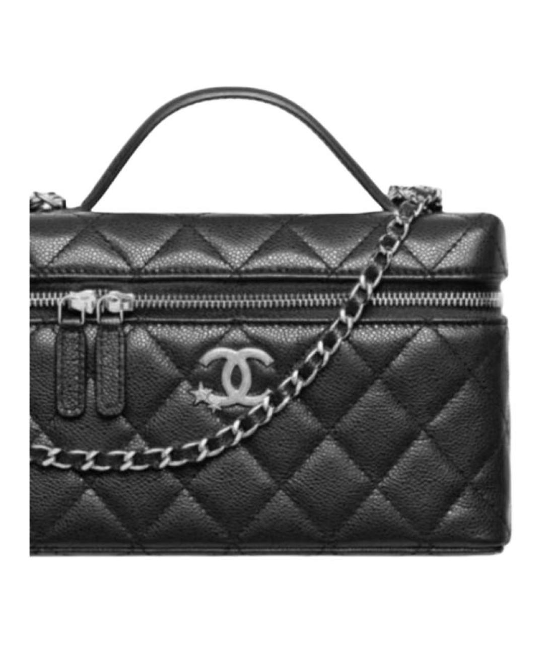 CHANEL Черная кожаная сумка через плечо, фото 2