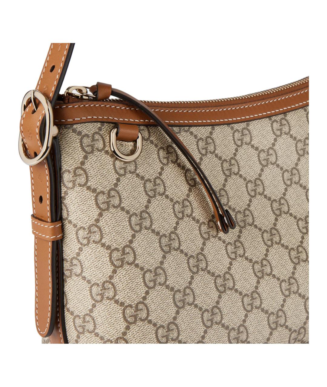 GUCCI Бежевая хлопковая сумка через плечо, фото 7