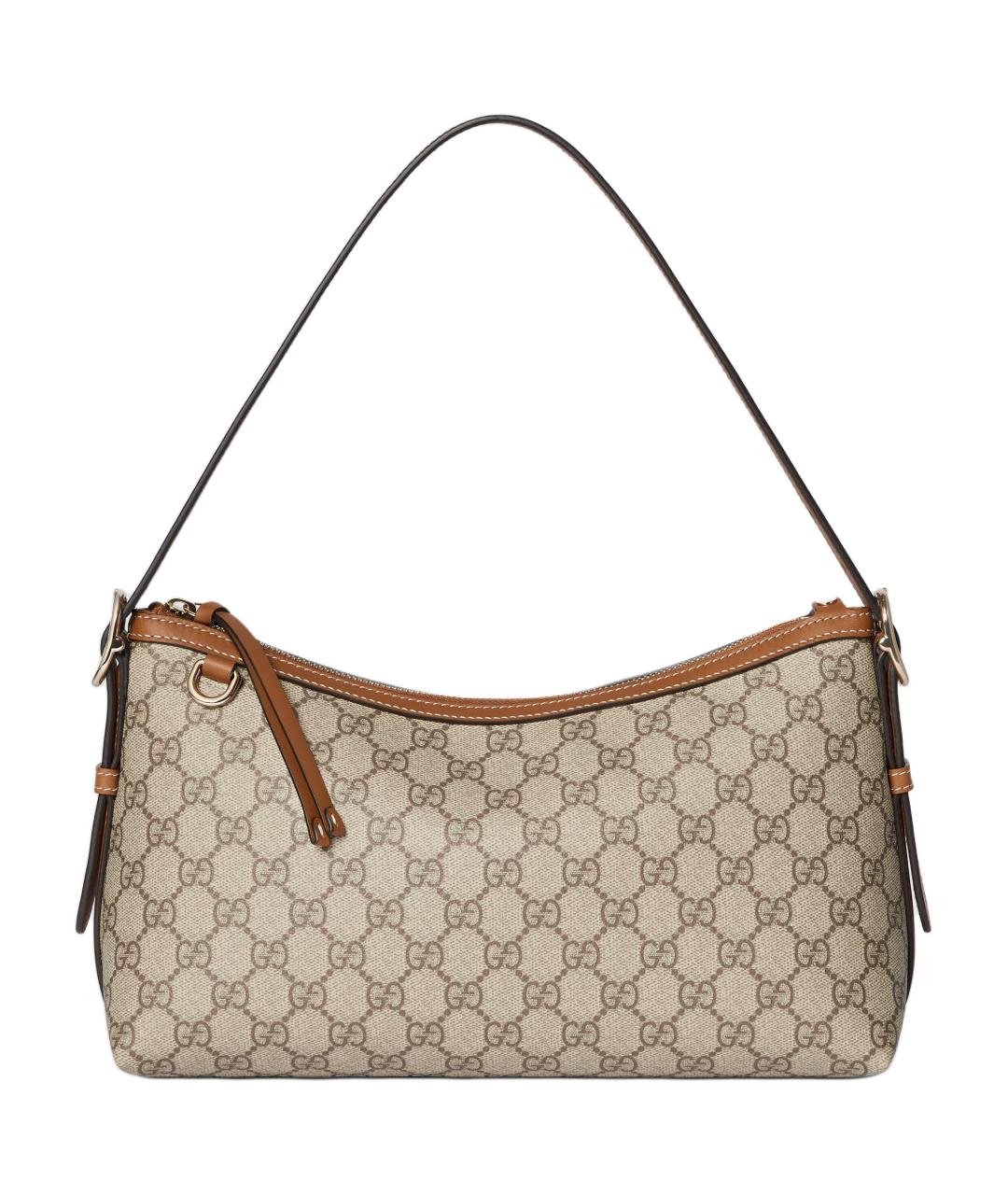 GUCCI Бежевая хлопковая сумка через плечо, фото 1