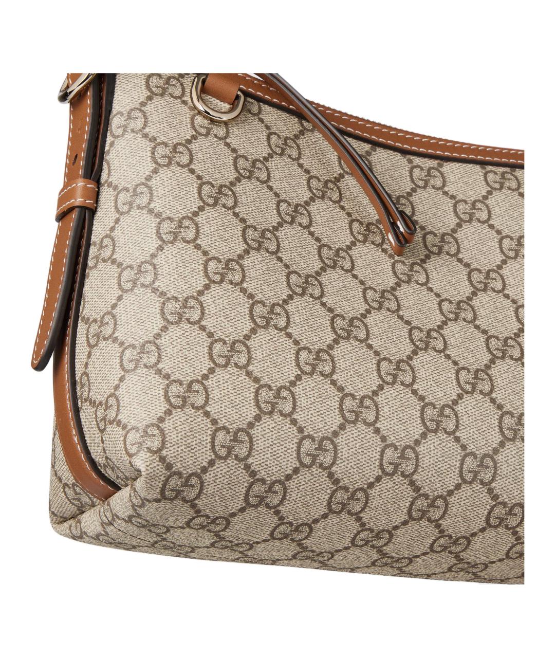 GUCCI Бежевая хлопковая сумка через плечо, фото 6