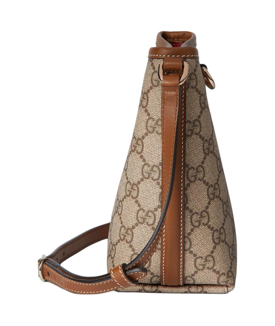 GUCCI Коричневая хлопковая сумка через плечо, фото 4