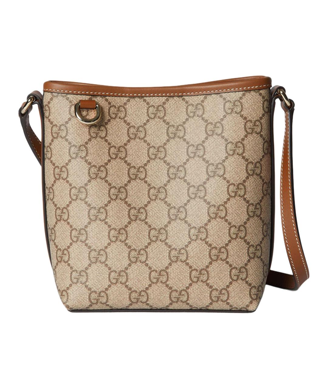 GUCCI Коричневая хлопковая сумка через плечо, фото 1