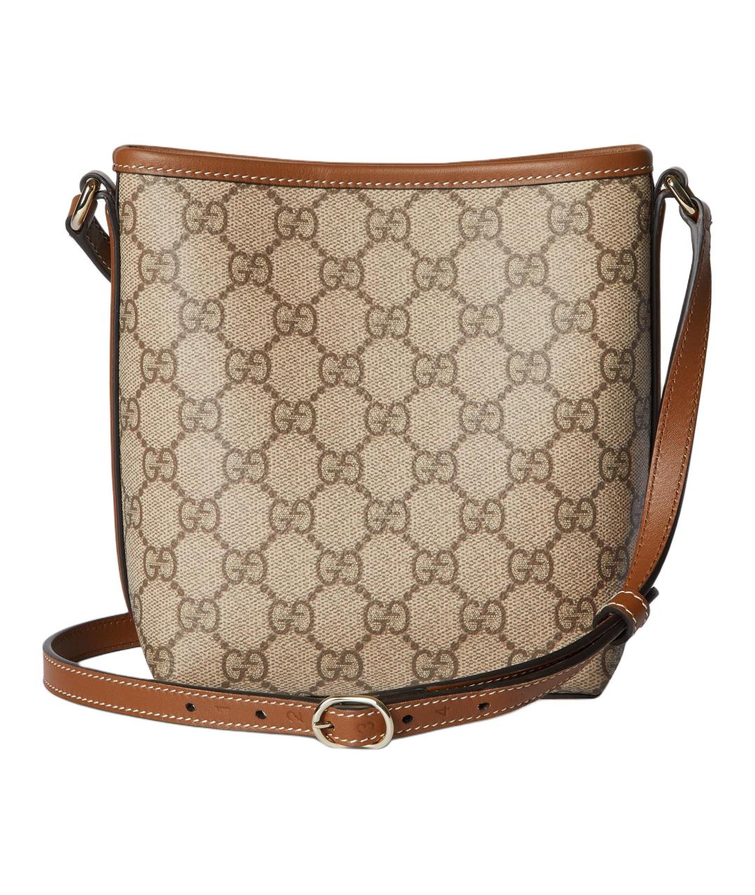 GUCCI Коричневая хлопковая сумка через плечо, фото 3
