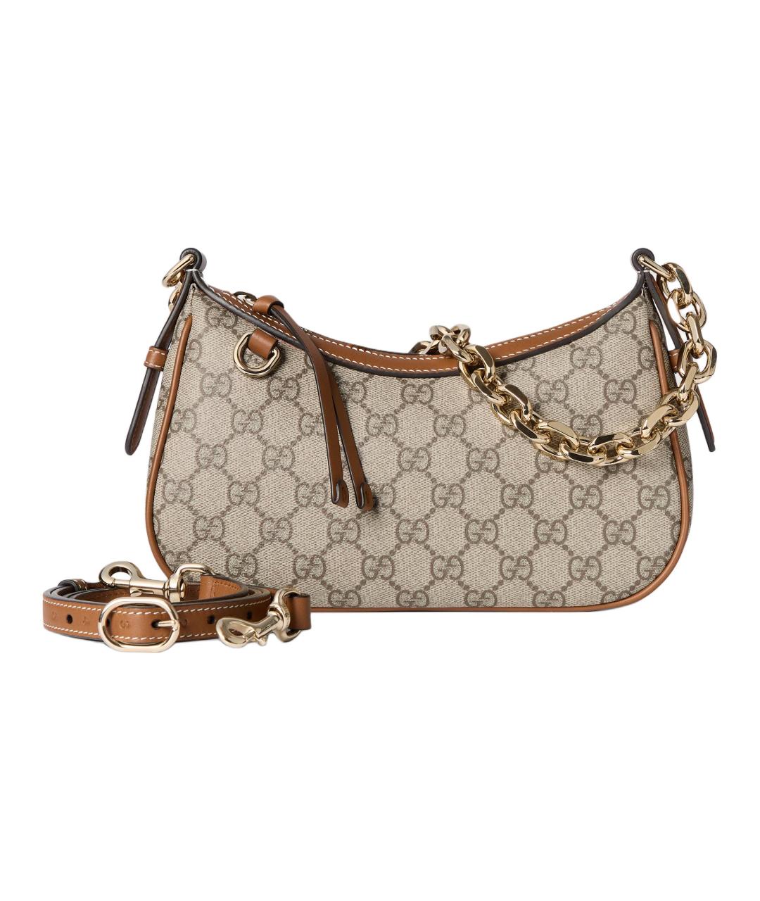 GUCCI Коричневая хлопковая сумка через плечо, фото 2