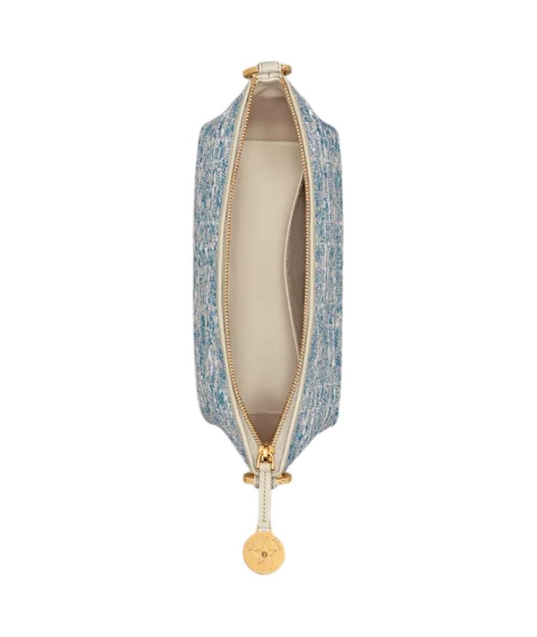 CHRISTIAN DIOR Голубая хлопковая сумка через плечо, фото 5