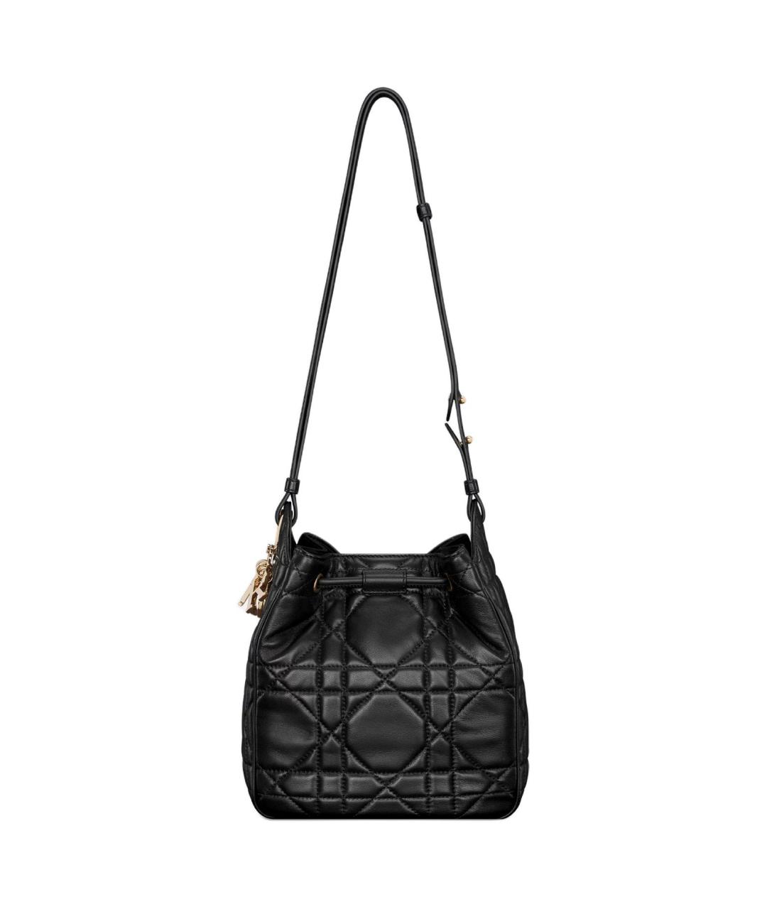 CHRISTIAN DIOR Черная кожаная сумка через плечо, фото 5