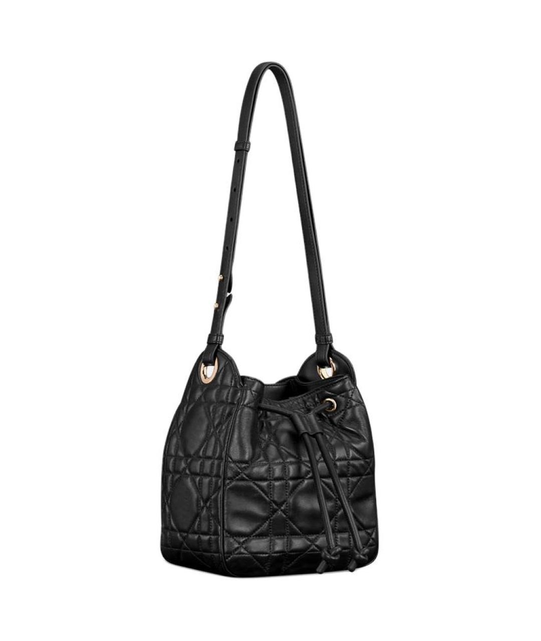 CHRISTIAN DIOR Черная кожаная сумка через плечо, фото 4