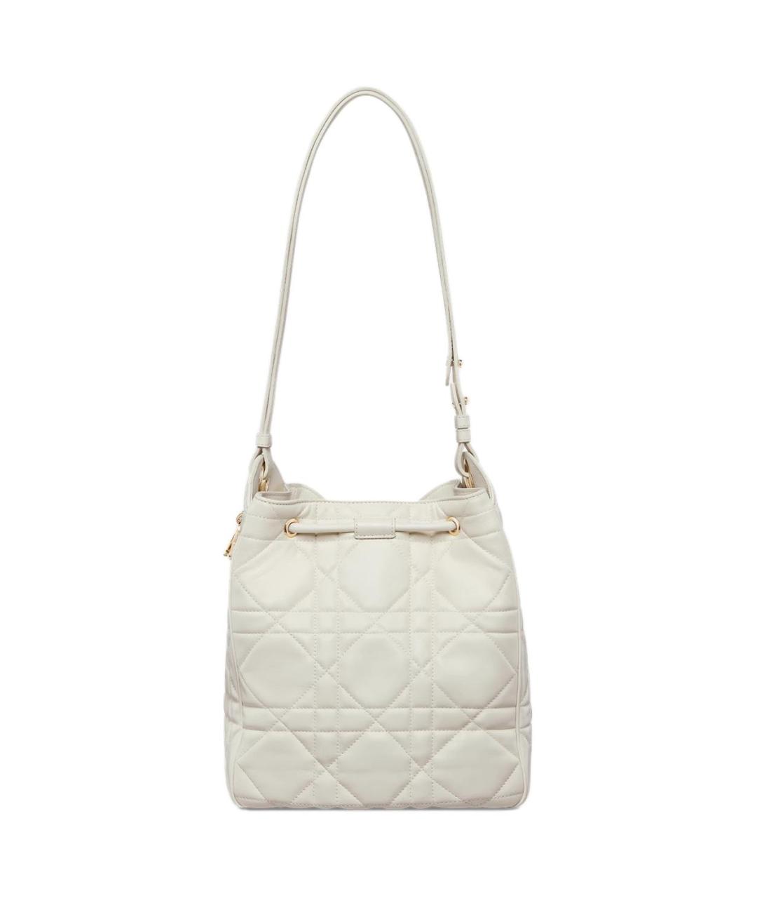 CHRISTIAN DIOR Белая кожаная сумка через плечо, фото 5