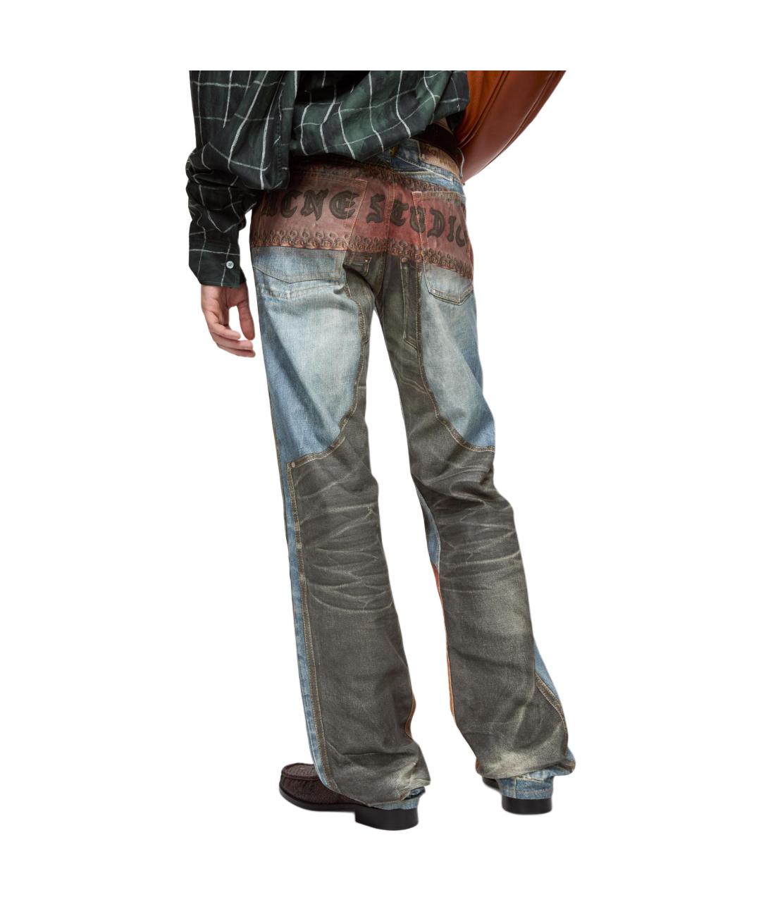 ACNE STUDIOS Мульти хлопковые прямые джинсы, фото 6