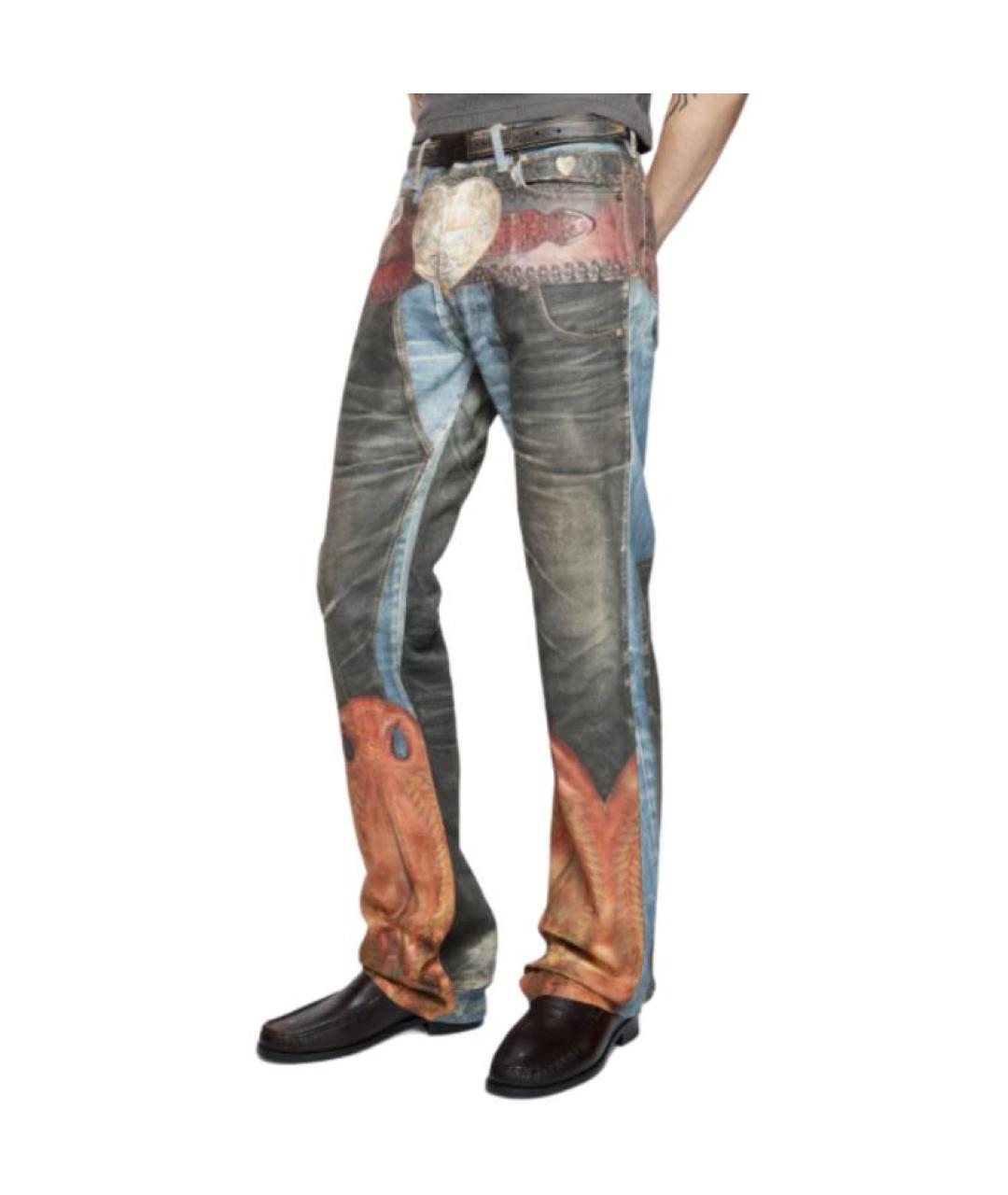 ACNE STUDIOS Мульти хлопковые прямые джинсы, фото 8